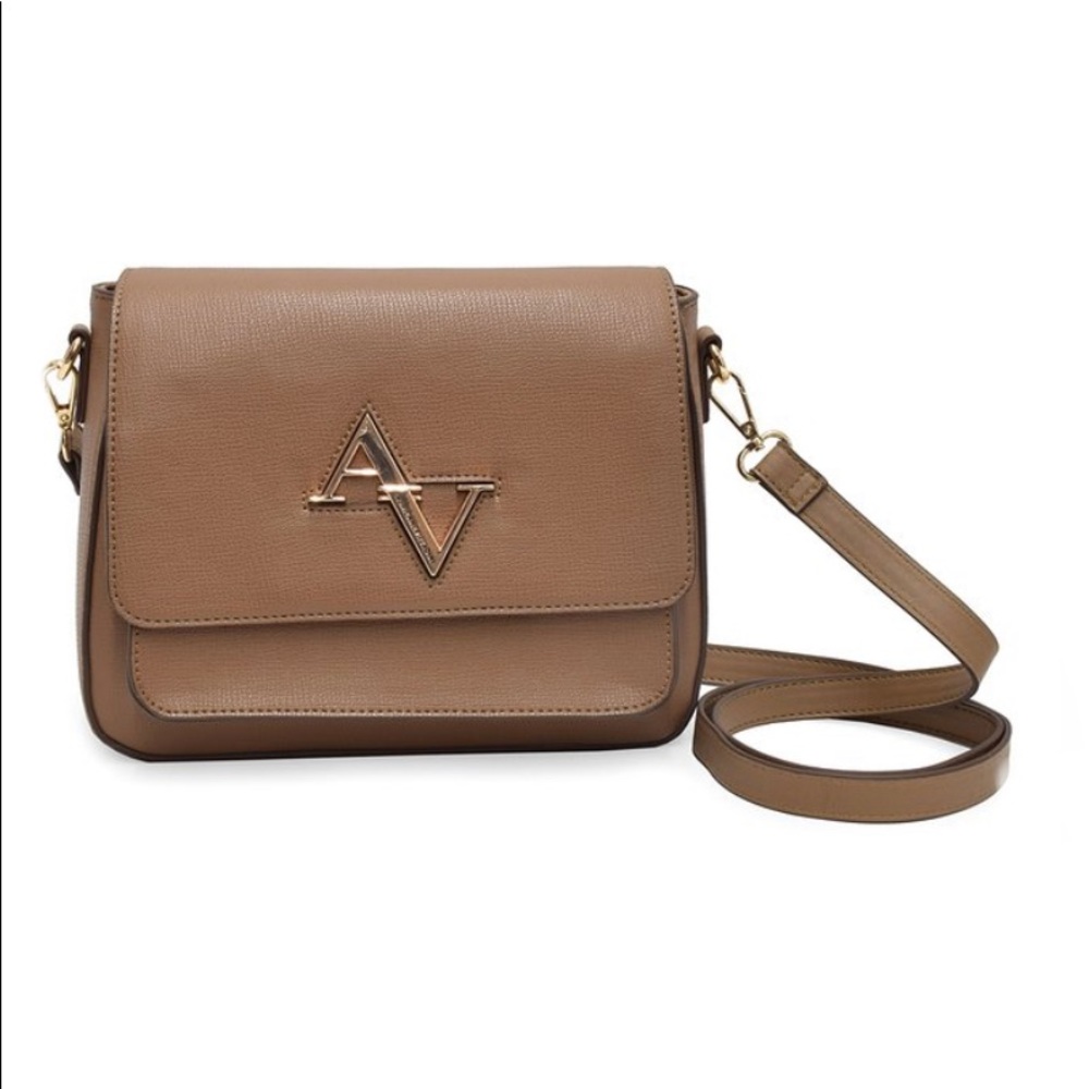 Taupe Trapunto Crossbody Bag